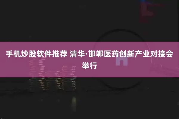 手机炒股软件推荐 清华·邯郸医药创新产业对接会举行